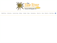 Tablet Screenshot of hawrivercanoe.com